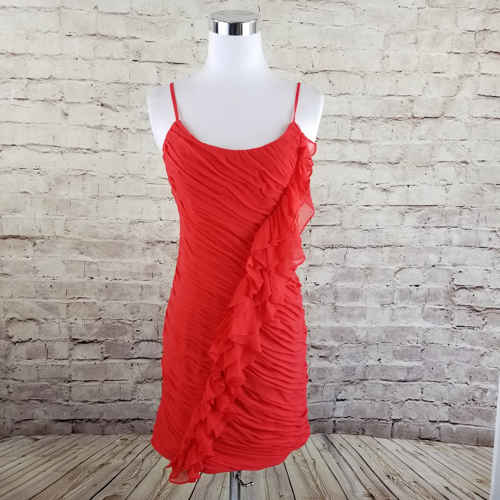 rebecca taylor red dress Rebecca Taylor Ruched Maxi Dress